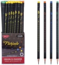 Daco Grafitceruza HB radíros virágos mintákal 1 db Daco Flowers (6425871022366)