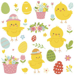  Húsvét Cheerful Chicks szalvéta 20 db-os 33x33 cm (PKK771025) - eking