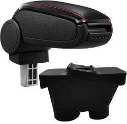  Cotieră pentru Peugeot 208 1 (03.2012-06.2019) negru piele ecologica cu cusatura rosie () (AVR-PG281220-N2A)