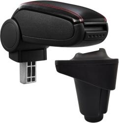  Cotieră pentru Fiat 500L (09.2012-) negru piele ecologica cu cusatura rosie () (AVR-FI500L20-N2R)