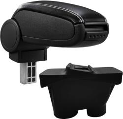  Cotieră pentru Peugeot 208 1 (03.2012-06.2019) negru piele ecologica cu cusatura alba () (AVR-PG281220-N2A)