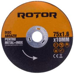 ROTOR Disc abraziv pentru metal+inox 75*1, 6*10 mm, ROTOR (17167)