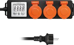LogiLink Prelungitor exterior Logilink EM0008 IP44 3 prize energie, LCD 2", 16 A (EM0008)