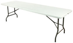  Összecsukható kerti asztal - 240 x 74 x 74 cm - Fehér (ZUM2514)