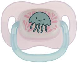 Canpol Suzetă din silicon Canpol - Love & Sea, 0-6 m, roz (34/900_pin)