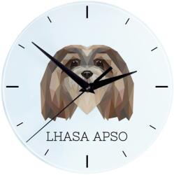 Art-Dog dekoratív óra, geometrikus kutya motívummal, 30 cm