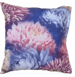  Dekoratív párna, Family Meble, 100% poliészter párnahuzat, Habszivacs töltet, Dekoratív, Kivehető párnahuzat, Méretek 45 x 45 cm, Virágmintás/rózsaszín (PODUSZKAFLOWER2_12373710593)