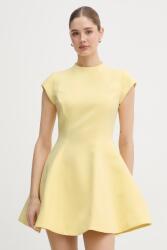 Bardot kiszélesedő ruha viszkózzal - sárga XS