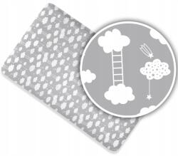 Ankras Pamut Lepedő Kiságyba 180x80 Lengyel Termék 100% Pamut (PRZEŚCIERADŁO BAW. 180/80 CHMURKI Z DRA SZARE)