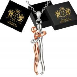 Mennica Świdnicka Nyaklánc Szerelmes pár Fonott Karakterek Lánc Ajándék Ezüstözött