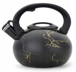  Fekete zománcozott Retro vízforraló 3L indukciós síppal Masterpan (MP-2548)