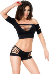  CHILIROSE - érzéki fekete két részes szett S/M (ESD-238986A11X)