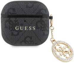 Guess 4G husă cu charm strass pentru AirPods 4 negru (GUA4P4E4CDK)