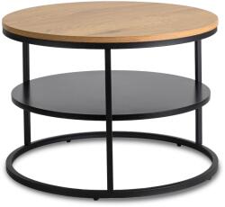 Klubfotel BEST dohányzóasztal - modern loft stílus tölgy/fekete