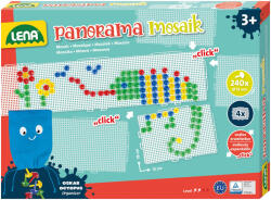LENA LENA: Set Panorama Mosaik XL de pini transparenți, 15 mm, 240 buc (35616)