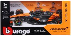 Bburago Bburago: McLaren MCL39 F1 (2025) model de mașină de curse din metal 1/43 (Lando Norris #4) (382484-30546)