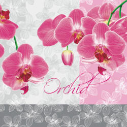 POL-MAK Orchidea Romantic szalvéta 20 db-os 33x33 cm PKK001480 (PKK001480)