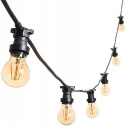  Kerti girland E27 10 m 10 Led izzó IP54 kültéri fénylánc (10443)