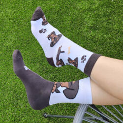 Yvonne FELEMÁS TACSKÓ KUTYÁS zokni 39-42 30002