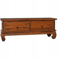 vidaXL Tv szekrény, 110 x 35 x 40 cm, tömör teakfa, Vintage (289060)