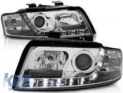  Tuning headlight set with LED lights suitable for Audi A4 B6 10.2000-10.2004 sedan/wagon, left and right (ABAUHX6010330)