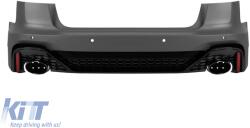  Maxton Design version 1 spoiler suitable for front S6, S-Line bumper of Audi A6 C7 2011-2014, black lacquer (ABAUSX6008157)