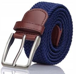 Gracio Sötétkék öv női fonott rugalmas elegáns univerzális ajándék (Pasek damski elastyczny PU-PAR)