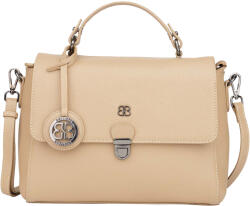 Bellicci Kis méretű női bőr táska Bellicci Carolina - sötét bézs