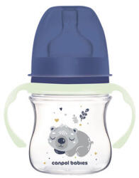 Canpol babies Babies Biberon Anticolic Gat Larg 120Ml Pp Easy Start Sleepy Koala cu manere fosforescente 35/236_blu (5901691881648)