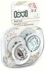 LOVI Suzeta Silicon Dynamic 0-3M 2 Pcs Wild Soul Baiat - 22/882Boy (5903407228822)