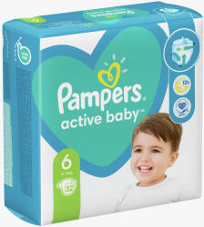 Pampers Active Baby, scutece, 13-18 kg, marime 6, Value Pack Minus, 32 buc (2003000759)