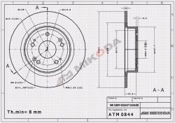 ATM Mikoda Tárcsa Ham. tyl Honda 0844/ATM