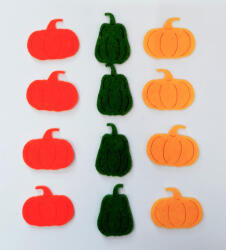  Filcfigura mini tökök vegyes színben 12db/cs, kb. 3cm (27461)