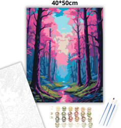  Rózsaszín lombkoronák - számfestő készlet