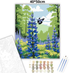  Tavaszi csillagfürt - számfestő készlet - 40×50 cm (Keretre feszítve)