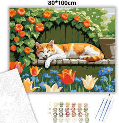  Napfényes szundikálás - számfestő készlet - 80×100 cm (Keret nélkül)