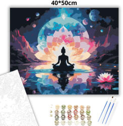  Kozmikus meditáció - számfestő készlet - 40×50 cm (Keretre feszítve)