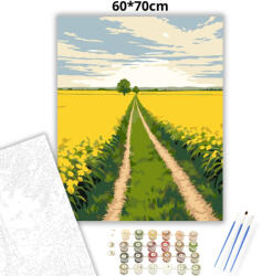  Ragyogó repcemezők - számfestő készlet - 60×70 cm (Keretre feszítve)