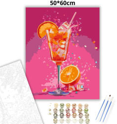  Aperol Spritz koktél - számfestő készlet - 50×60 cm (Keret nélkül)