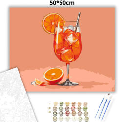  Napsütötte aperol spritz - számfestő készlet - 50×60 cm (Keretre feszítve)