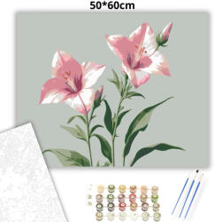  Baracklevelű harangvirágok - számfestő készlet - 50×60 cm (Keret nélkül)