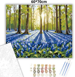  Napsütötte harangvirág mező - számfestő készlet - 60×70 cm (Keret nélkül)