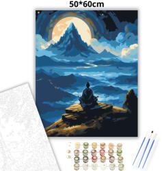  Holdfényes elmélyülés - számfestő készlet - 50×60 cm (Keret nélkül)