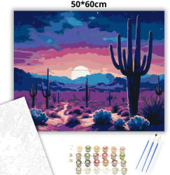  Csillagfényes sivatagi ösvény - számfestő készlet - 50×60 cm (Keret nélkül)