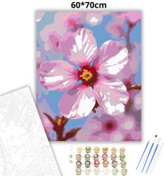  Cseresznyevirág ragyogása - számfestő készlet - 60×70 cm (Keretre feszítve)