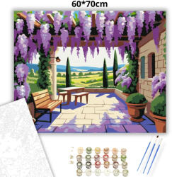  Tavaszi pergola csendje - számfestő készlet - 60×70 cm (Keret nélkül)