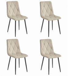 FDY Set 4 Scaune Bucatarie/Dining Fido Catifea Bej