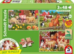 Schmidt Spiele - Puzzle 3x48 Animals on the farm - 40 - 99 piese