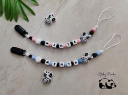 Baby Panda Névre szóló cumilánc - Zebra