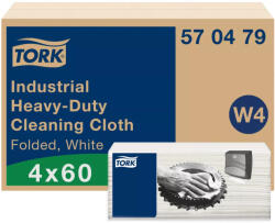 Tork nagy teljesítményű ipari tisztítókendő - fehér, 41, 5x35, 5cm, 60 lap (Karton - 4 csg) (570479)